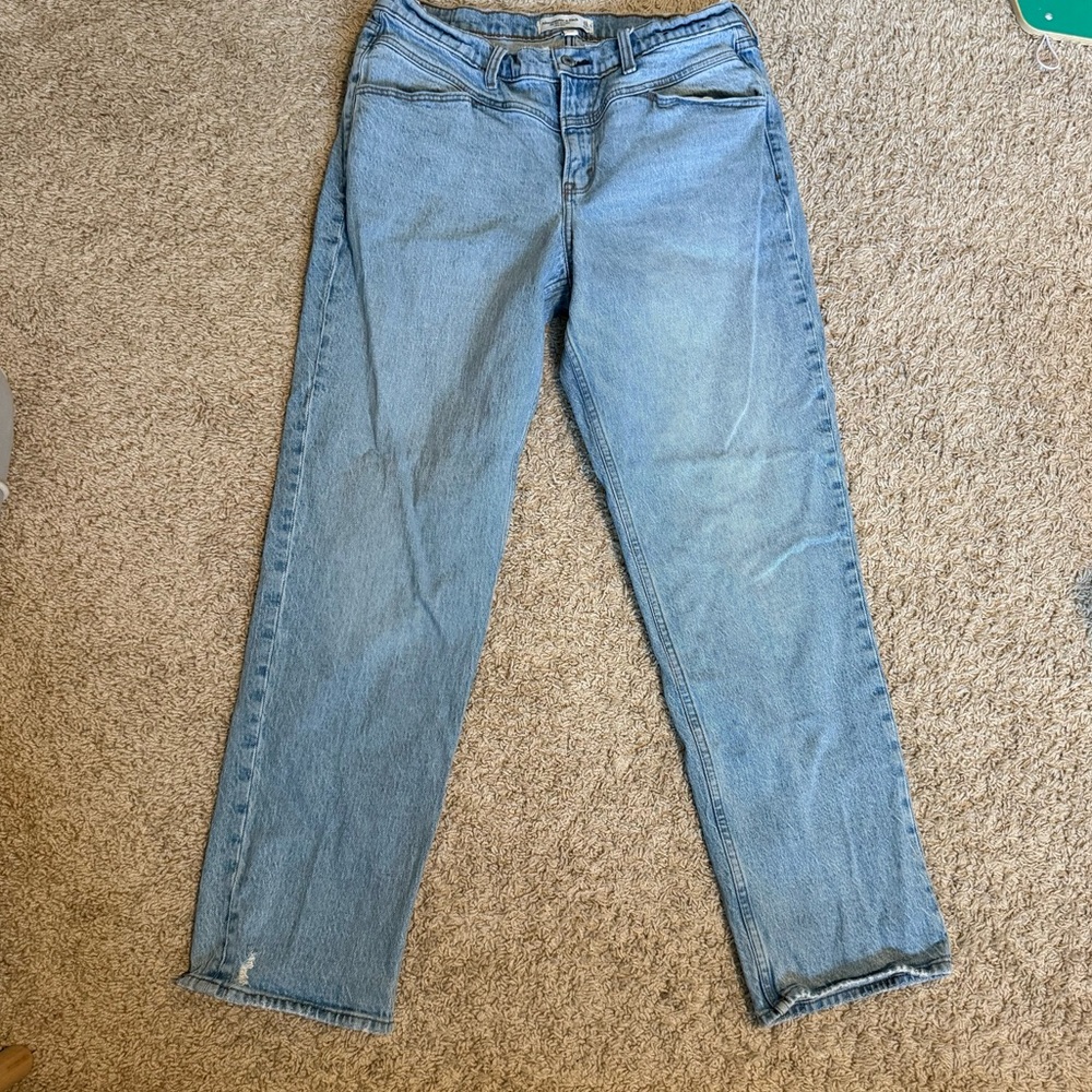 Women’s Abercrombie & Fitch The 90’s Straight Mid-Rise Curve Love